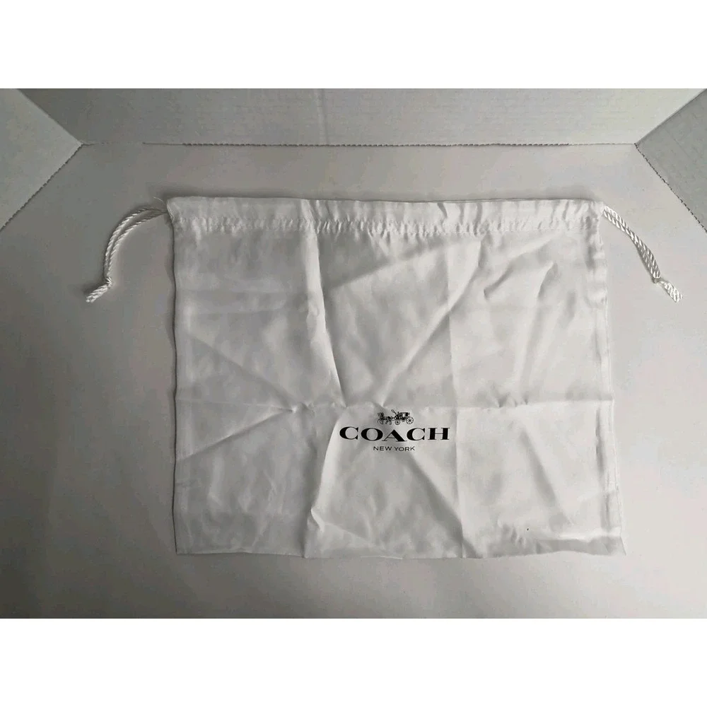 COACH white Satin Dust Bag 9x12